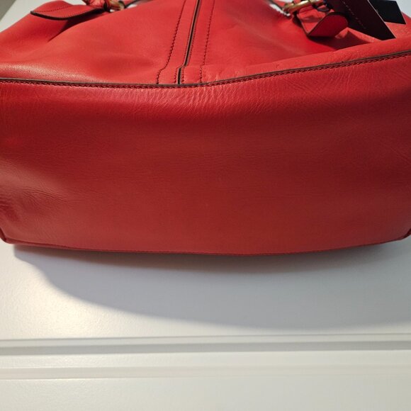 Cole Haan Leather Julianne Aura Orange Bag New - Picture 5 of 9